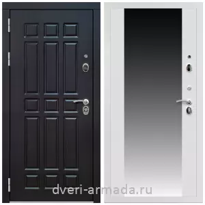 Двери МДФ для квартиры, Дверь входная Армада Престиж Белая шагрень МДФ 16 мм Венге ФЛ-33 / МДФ 16 мм СБ-16 Белый матовый