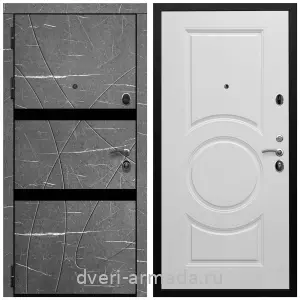Входные двери лофт, Дверь входная Армада Престиж Черная шагрень МДФ 16 мм Торос графит / МДФ 16 мм МС-100 Белый матовый