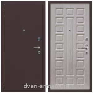 С теплоизоляцией для квартиры, Дверь входная Армада Комфорт Антик медь / ФЛ-183 Сандал белый