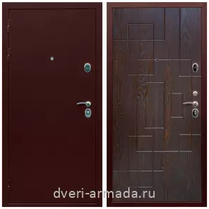 Входные двери 2050 мм, Дверь входная Армада Люкс ТАнтик медь / МДФ 16 мм ФЛ-57 Дуб шоколад
