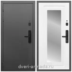 Входные двери со вставками, Умная входная смарт-дверь Армада Гарант Kaadas S500/ МДФ 16 мм ФЛЗ-120 Ясень белый