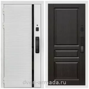 Входные двери 2050 мм, Умная входная смарт-дверь Армада Каскад WHITE МДФ 10 мм Kaadas K9 / МДФ 16 мм ФЛ-243 Венге