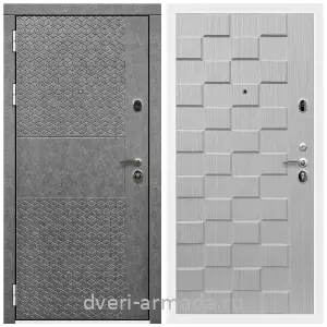 Двери МДФ для квартиры, Дверь входная Армада Престиж Белая шагрень МДФ 16 мм Штукатурка графит ФЛС - 502 / ОЛ-39 Лиственница беж