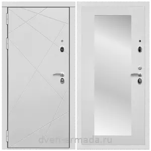 Входные двери с двумя петлями, Дверь входная Армада Тесла МДФ 16 мм / МДФ 16 мм ФЛЗ-Пастораль, Ясень белый