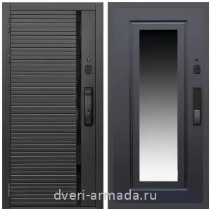 Входные двери 960х2050, Умная входная смарт-дверь Армада Каскад BLACK МДФ 10 мм Kaadas K9 / МДФ 16 мм ФЛЗ-120 Венге