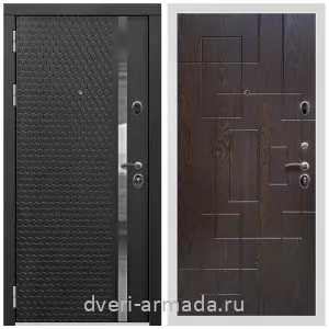 Двери МДФ для квартиры, Дверь входная Армада Престиж Белая шагрень МДФ 16 мм ФЛН - 501 / МДФ 16 мм ФЛ-57 Дуб шоколад