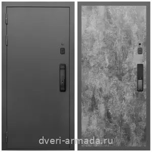 Антивандальные, Антивандальная металлическая  умная входная смарт-дверь Армада Гарант Kaadas K9 / МДФ 6 мм ПЭ Цемент темный