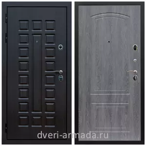 Дверь входная Армада Люксор МДФ 16 мм Шагрень черная / МДФ 6 мм ФЛ-138 Дуб Филадельфия графит