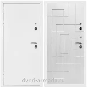 Входные двери толщиной 1.5 мм, Дверь входная Армада Оптима Белая шагрень / МДФ 16 мм ФЛ-57 Белый жемчуг