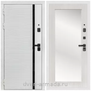 Входные двери с зеркалом МДФ, Дверь входная Армада Каскад WHITE МДФ 10 мм / МДФ 16 мм ФЛЗ-Пастораль, Дуб белёный