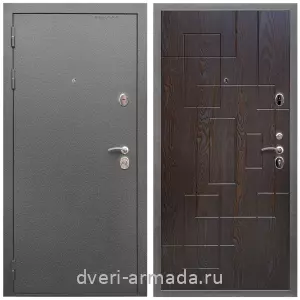 Заводские входные двери, Дверь входная Армада Оптима Антик серебро / МДФ 16 мм ФЛ-57 Дуб шоколад
