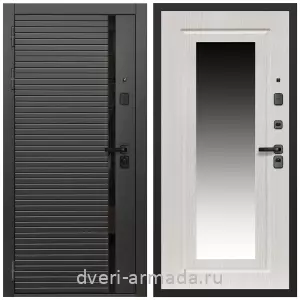 Входные двери толщиной 1.2 мм, Дверь входная Армада Каскад BLACK МДФ 10 мм / МДФ 16 мм ФЛЗ-120 Дуб белёный