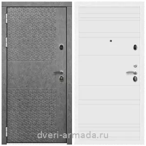 Готовые входные двери, Дверь входная Армада Престиж Белая шагрень МДФ 16 мм Штукатурка графит ФЛС - 502 / ФЛ Дуб кантри белый горизонт