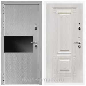 Одностворчатые входные двери, Дверь входная Армада Престиж Белая шагрень МДФ 16 мм Милк рикамо софт / МДФ 16 мм ФЛ-2 Дуб беленый