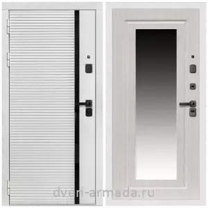 МДФ с зеркалом, Дверь входная Армада Каскад WHITE МДФ 10 мм / МДФ 16 мм ФЛЗ-120 Дуб белёный