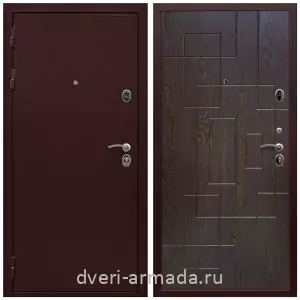 Входные двери толщиной 1.5 мм, Дверь входная Армада Престиж Антик медь / МДФ 16 мм ФЛ-57 Дуб шоколад
