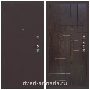 Наружные, Дверь входная Армада Комфорт Антик медь / ФЛ-57 Дуб шоколад