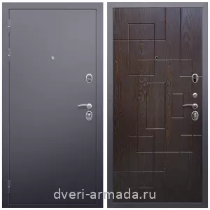 Элитные для коттеджей, Дверь входная Армада Люкс Антик серебро / МДФ 16 мм ФЛ-57 Дуб шоколад