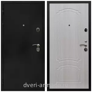 Темные входные двери, Дверь входная Армада Престиж Черная шагрень / МДФ 6 мм ФЛ-140 Дуб белёный