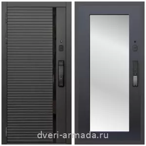 Двери МДФ для квартиры, Умная входная смарт-дверь Армада Каскад BLACK МДФ 10 мм Kaadas K9 / МДФ 16 мм ФЛЗ-Пастораль, Венге
