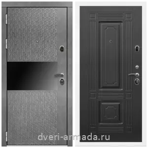 Черные входные двери, Металлическая дверь входная Армада Престиж Белая шагрень МДФ 16 мм Штукатурка графит / ФЛ-2 Венге