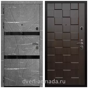 Входные двери лофт, Дверь входная Армада Престиж Черная шагрень МДФ 16 мм Торос графит / МДФ 16 мм ОЛ-39 Эковенге