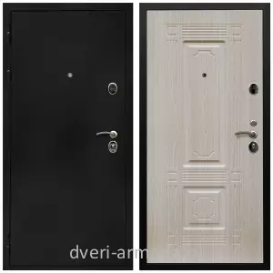 Входные двери толщиной 1.5 мм, Дверь входная Армада Престиж Черная шагрень / ФЛ-2 Дуб белёный