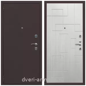 Антивандальные для квартир, Дверь входная Армада Комфорт Антик медь / ФЛ-57 Белый жемчуг