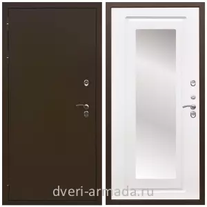 Утепленные для частного дома, Дверь входная уличная в дом Армада Термо Молоток коричневый/ МДФ 16 мм ФЛЗ-120 Ясень белый