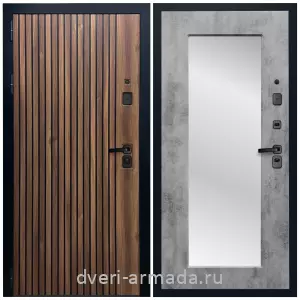 Входные двери с зеркалом МДФ, Дверь входная Армада Вектор МДФ 10 мм / МДФ 16 мм ФЛЗ-Пастораль, Бетон темный