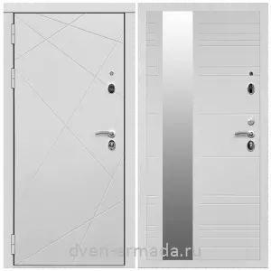 Офисные, Дверь входная Армада Тесла МДФ 16 мм / МДФ 16 мм ФЛЗ-Сити Белый матовый