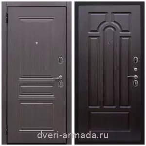 Двери МДФ для квартиры, Дверь входная от производителя Армада Экстра ФЛ-243 Эковенге / ФЛ-58 Венге со вставкой