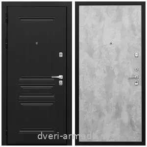 Входные двери толщиной 1.2 мм, Дверь входная Армада Экстра МДФ 10 мм ФЛ-243 Черная шагрень / МДФ 6 мм ПЭ Цемент светлый