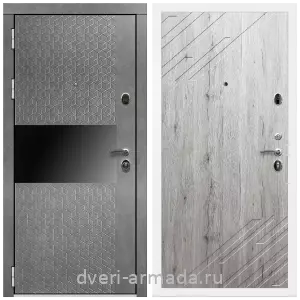 Входные двери с тремя петлями, Дверь входная Армада Престиж Белая шагрень МДФ 16 мм Штукатурка графит / ФЛ-143 Рустик натуральный