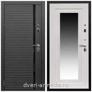 Входные двери с двумя петлями, Дверь входная Армада Престиж Черная шагрень МДФ 16 мм ФЛС-550/ МДФ 16 мм ФЛЗ-120 Дуб белёный
