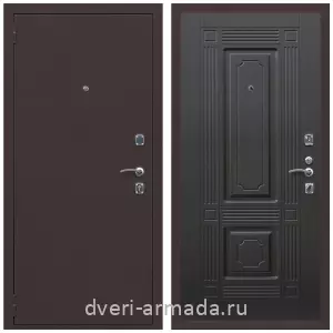 Входные двери лофт, Дверь входная Армада Комфорт Антик медь / ФЛ-2 Венге