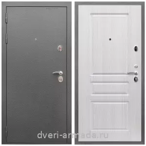 Взломостойкие входные двери 1.5, Дверь входная Армада Оптима Антик серебро / ФЛ-243 Дуб белёный