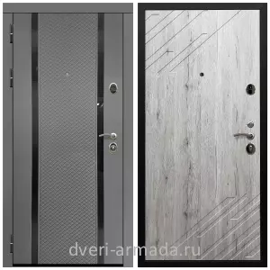 Входные двери лофт, Дверь входная Армада Престиж Черная шагрень МДФ 16 мм Графит абсолют софт / МДФ 16 мм ФЛ-143 Рустик натуральный