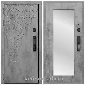 Входные двери Йошкар-Ола, Дверь входная Армада МДФ 16 мм Квадро Kaadas K9 /  МДФ 16 мм ФЛЗ-пастораль, Бетон темный