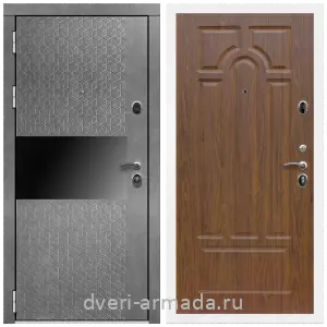 Одностворчатые входные двери, Дверь входная Армада Престиж Белая шагрень МДФ 16 мм Штукатурка графит / ФЛ-58 Мореная береза