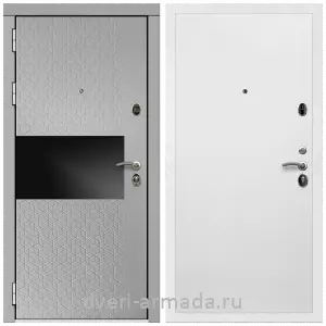 Одностворчатые входные двери, Дверь входная Армада Престиж Белая шагрень МДФ 16 мм Милк рикамо софт / МДФ 10 мм Гладкая матовый