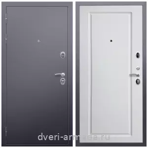 Входные двери 960х2050, Дверь входная Армада Люкс Антик серебро / МДФ 16 мм ФЛ-119 Белый матовый