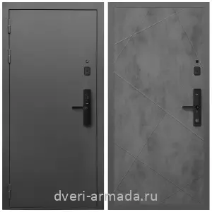 C порошковой окраской, Умная входная смарт-дверь Армада Гарант Kaadas S500/ МДФ 10 мм ФЛ-291 Бетон темный