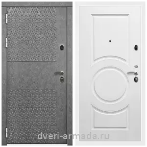 Двери МДФ для квартиры, Дверь входная Армада Престиж Белая шагрень МДФ 16 мм Штукатурка графит ФЛС - 502 / МС-100 Белый матовый