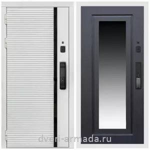 Современные входные двери, Умная входная смарт-дверь Армада Каскад WHITE МДФ 10 мм Kaadas K9 / МДФ 16 мм ФЛЗ-120 Венге