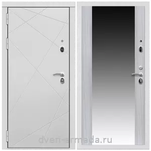 Входные двери 2050 мм, Дверь входная Армада Тесла МДФ 16 мм / МДФ 16 мм СБ-16 Сандал белый