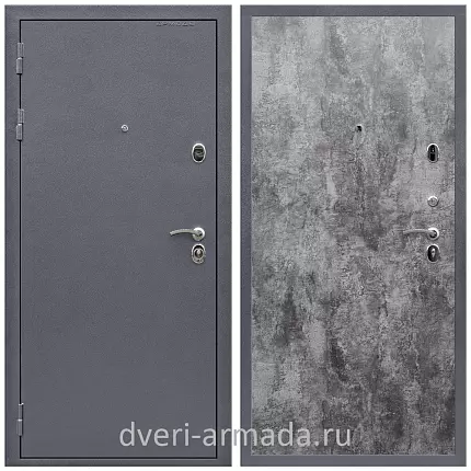 Дверь входная Армада Престиж Антик серебро / МДФ 6 мм ПЭ Цемент темный