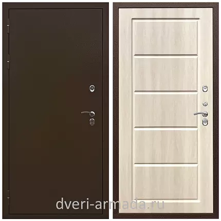 Дверь входная в деревянный дом Армада Термо Молоток коричневый/ ФЛ-39 Венге светлый недорогая с терморазрывом влагостойкая