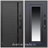 Умная входная смарт-дверь Армада Каскад BLACK МДФ 10 мм Kaadas K9 / МДФ 16 мм ФЛЗ-120 Венге