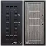 Дверь входная Армада Люксор Шагрень черная / ФЛ-39 Дуб Филадельфия графит